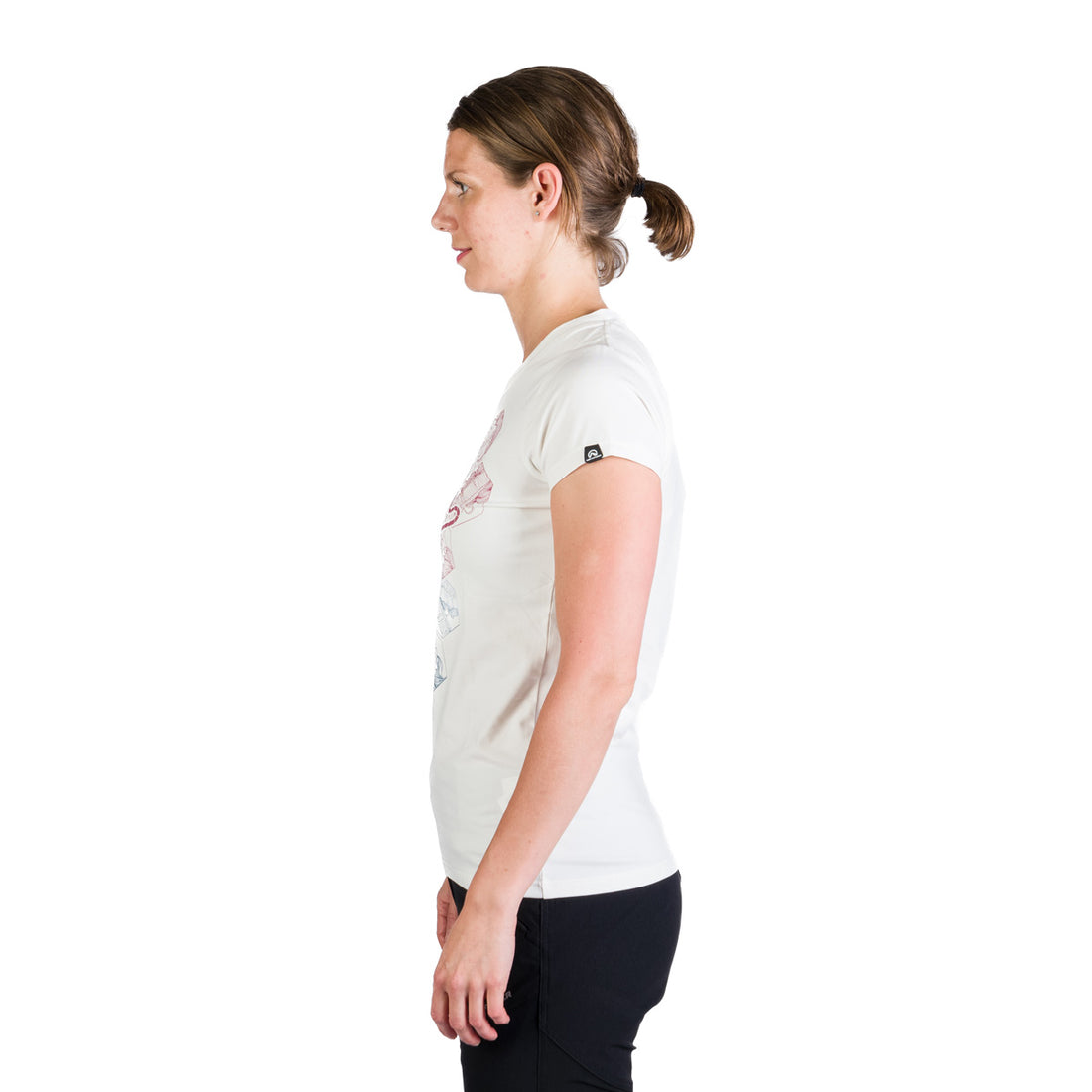 TR-4961OR women's V-neck t-shirt with print SHERRY