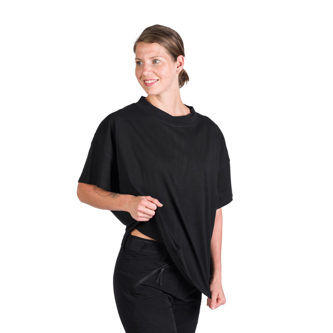 TR-4963SP women's oversized t-shirt from organic cotton JUDY