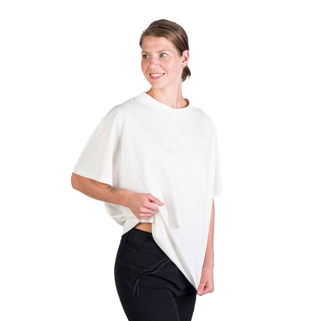 TR-4963SP women's oversized t-shirt from organic cotton JUDY