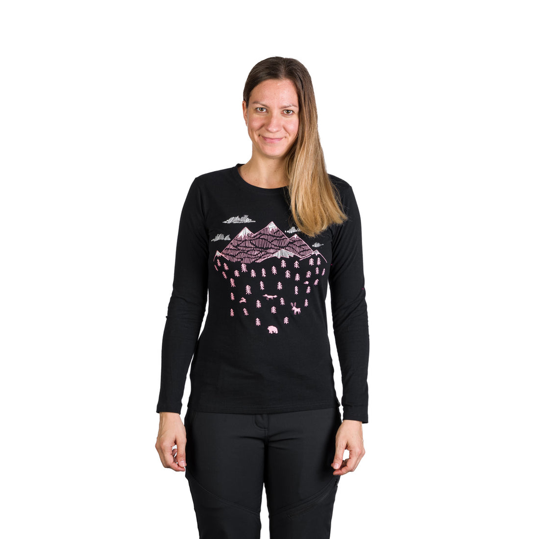 TR-4980OR women's outdoor combed cotton t-shirt with print DEANN