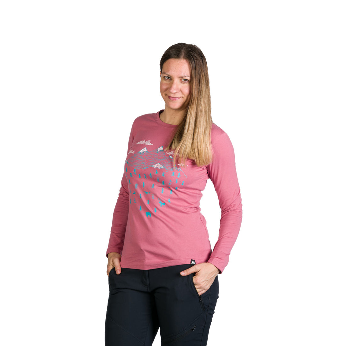 TR-4980OR women's outdoor combed cotton t-shirt with print DEANN