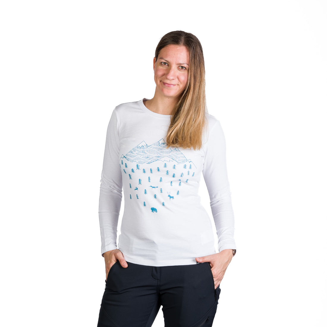 TR-4980OR women's outdoor combed cotton t-shirt with print DEANN