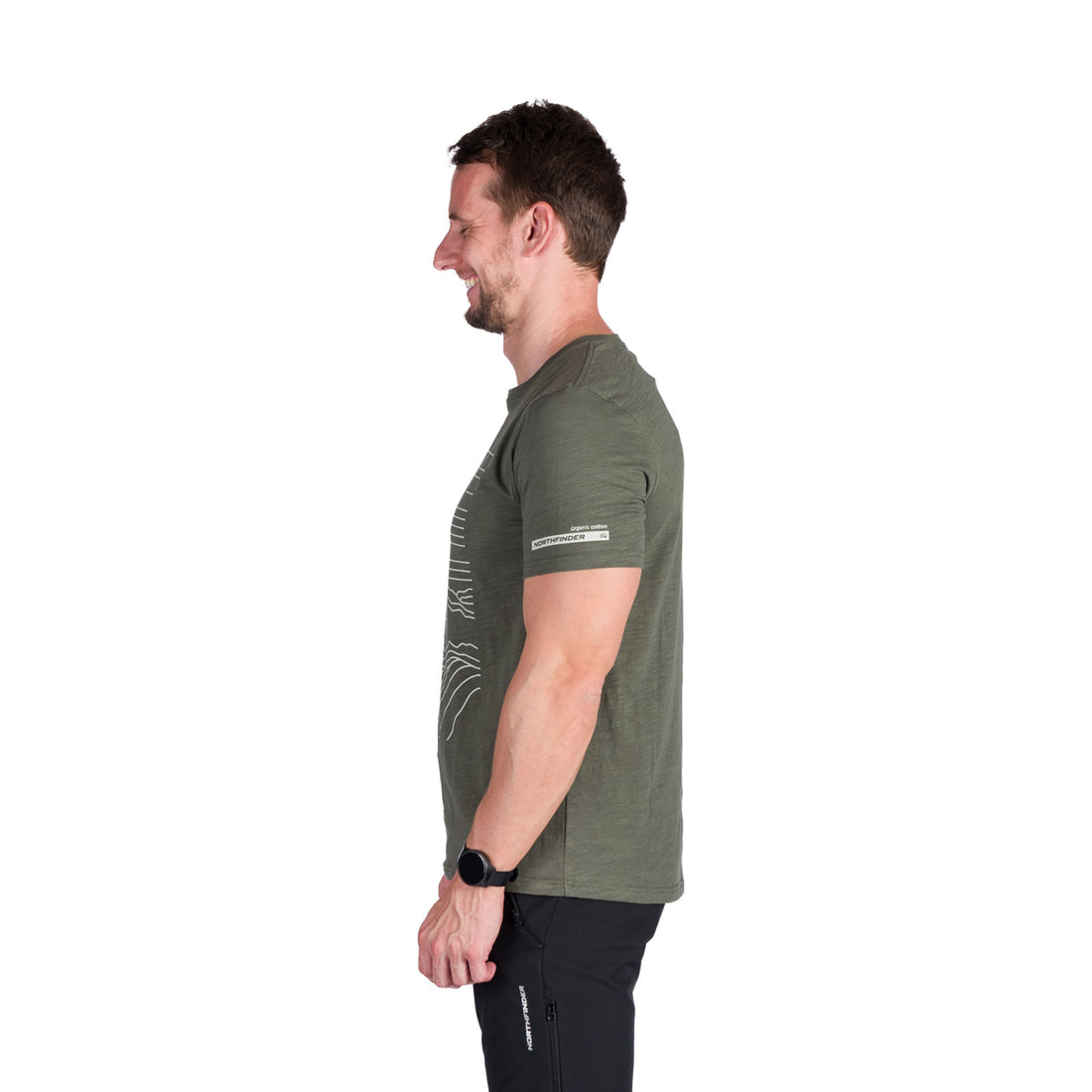 TR-5005OR men's outdoor organic slub cotton T-shirt KASPAR