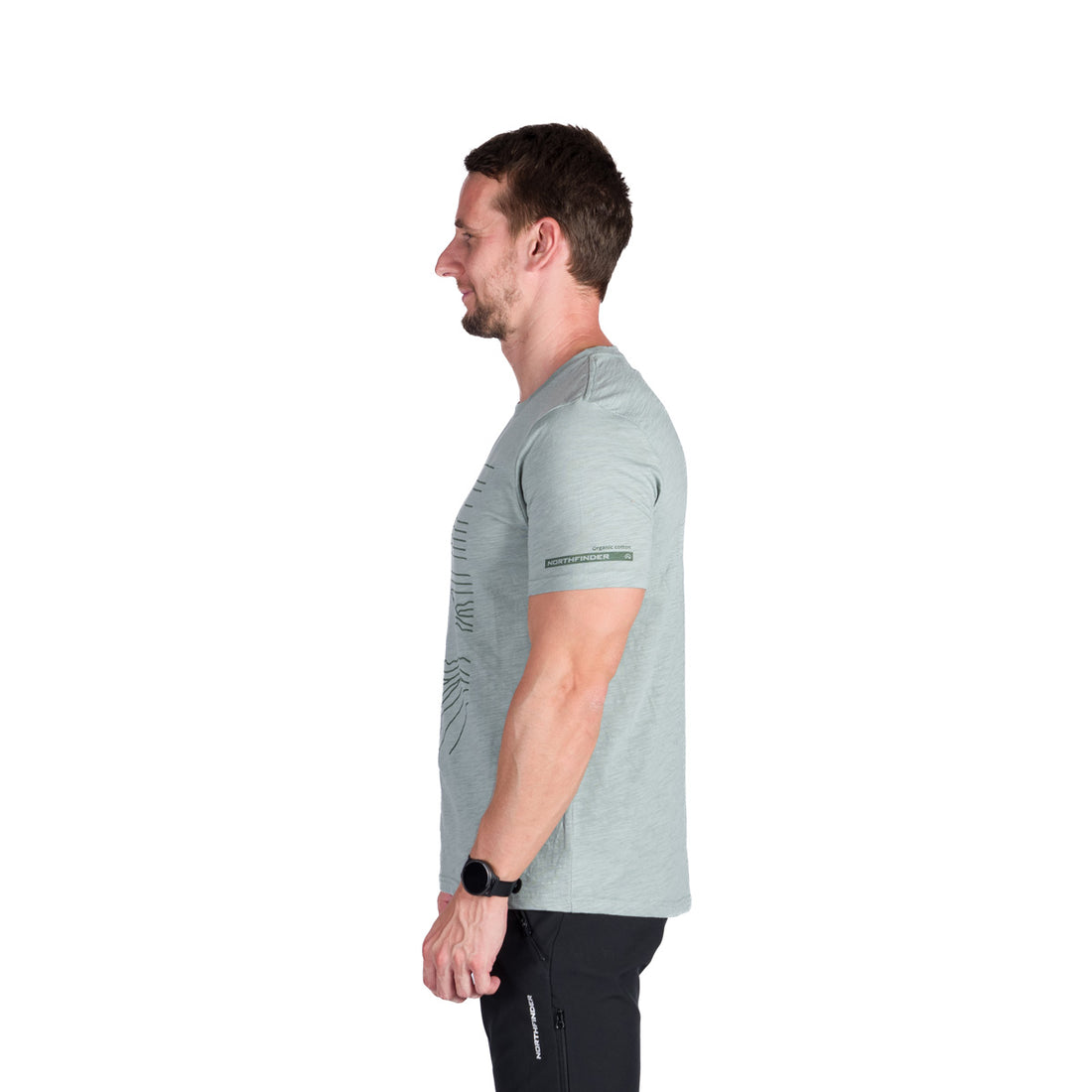 TR-5005OR men's outdoor organic slub cotton T-shirt KASPAR