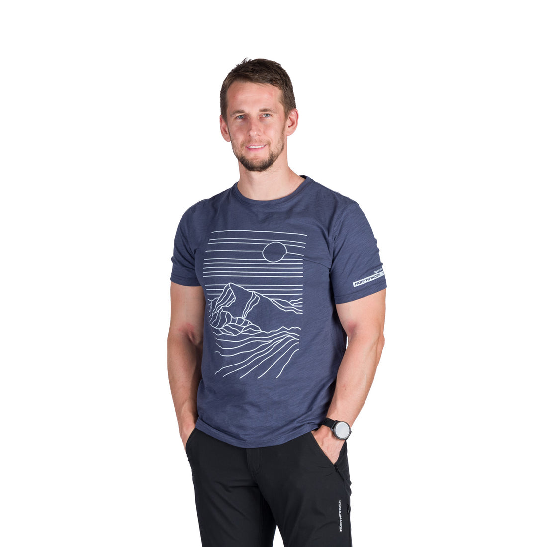 TR-5005OR men's outdoor organic slub cotton T-shirt KASPAR