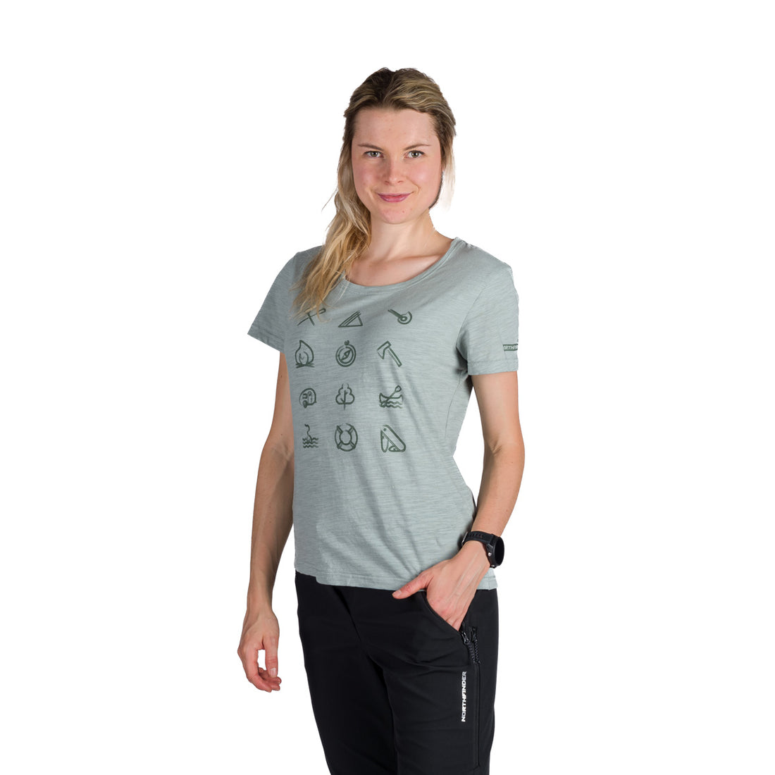 TR-6003OR women's outdoor organic slub cotton T-shirt  CANDICE