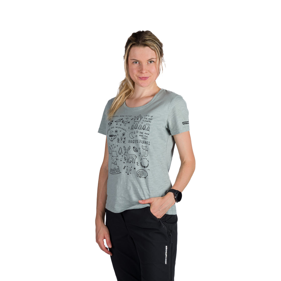 TR-6004OR women's outdoor organic slub cotton T-shirt  AMIE