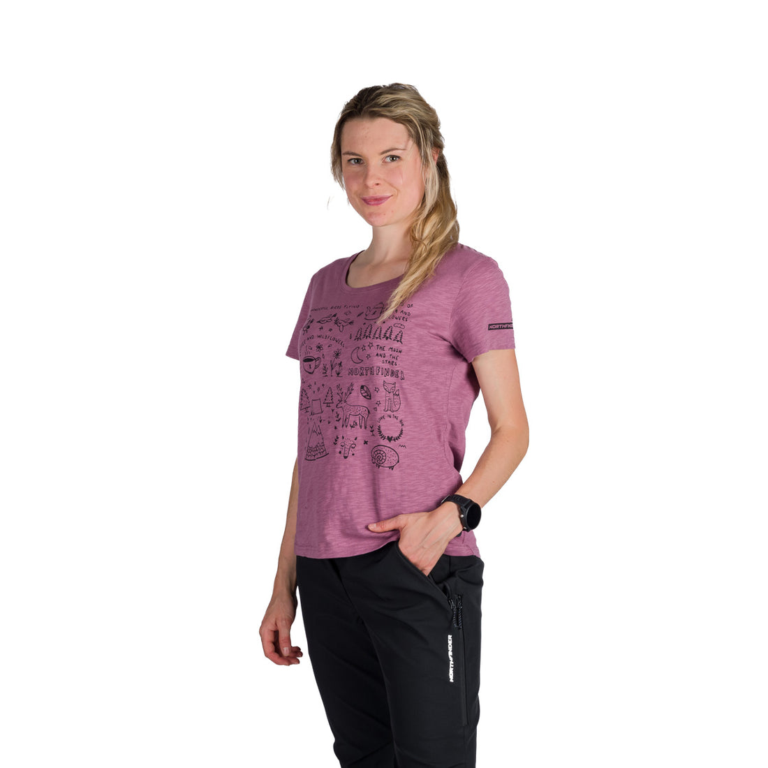 TR-6004OR women's outdoor organic slub cotton T-shirt  AMIE