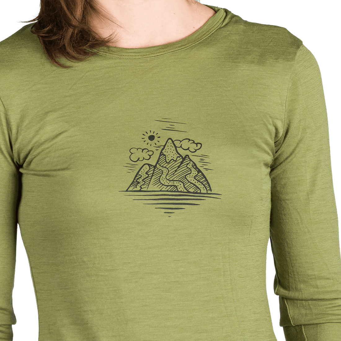 TR-6031OR women's merino blend T-shirt long sleeve AILA