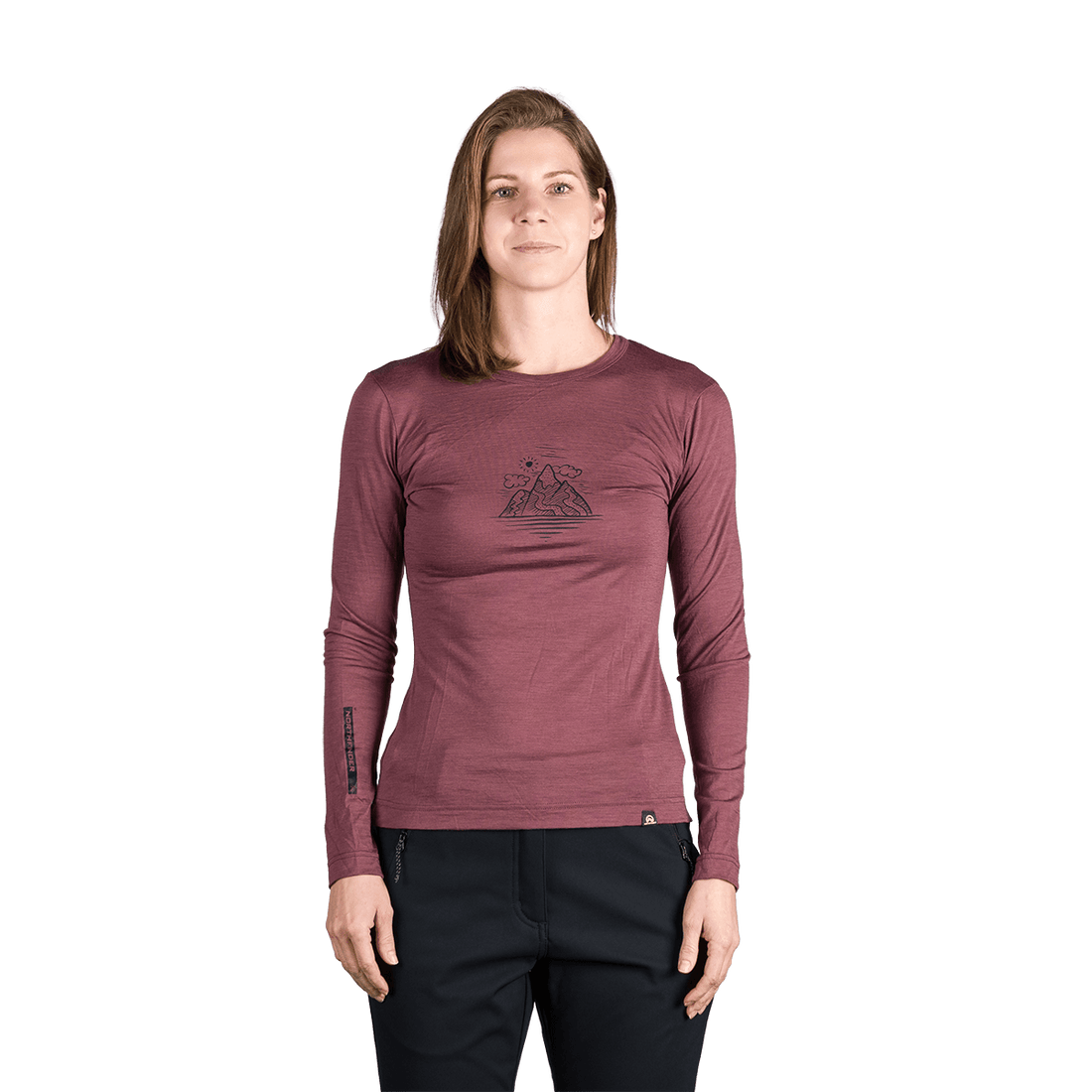 TR-6031OR women's merino blend T-shirt long sleeve AILA