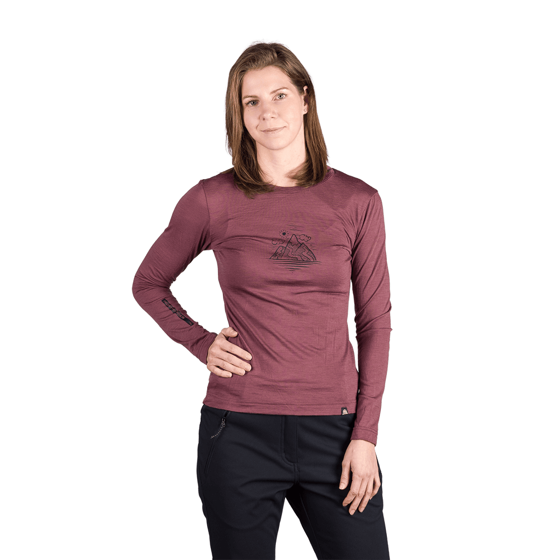 TR-6031OR women's merino blend T-shirt long sleeve AILA