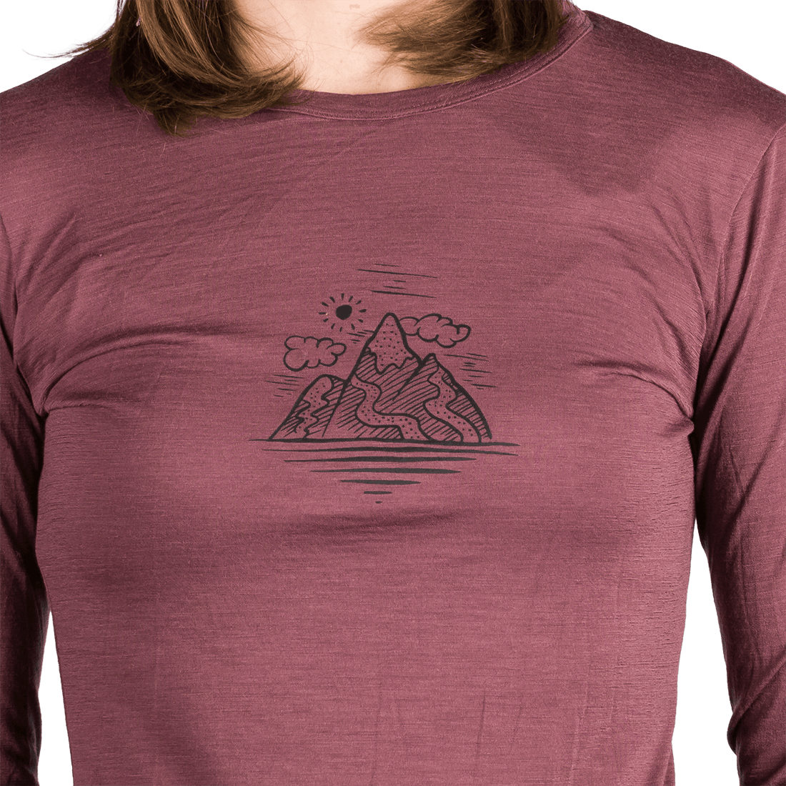 TR-6031OR women's merino blend T-shirt long sleeve AILA