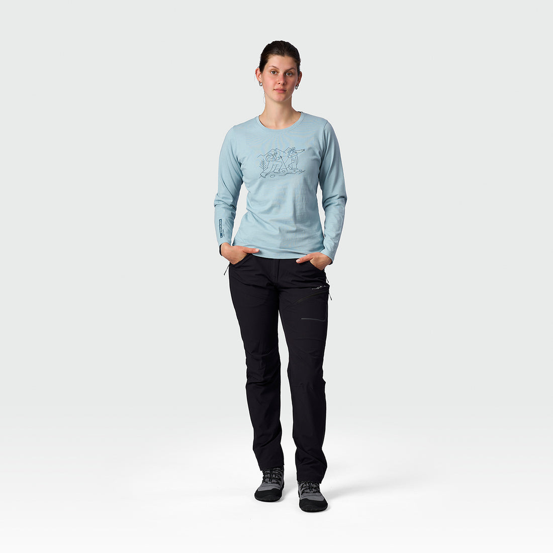 TR-6071OR women's organic cotton T-shirt NERE
