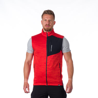 VE-3440OR men's trekking athletic fit melange fleece vest GUY