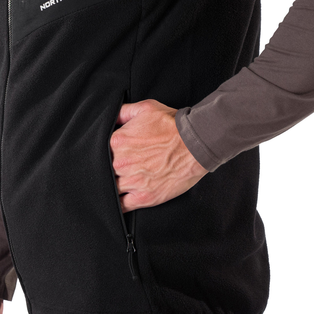 VE-3450OR men's fleece vest LUCIUS