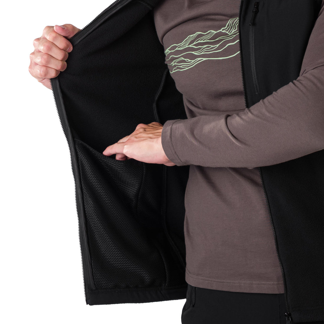 VE-3450OR men's fleece vest LUCIUS