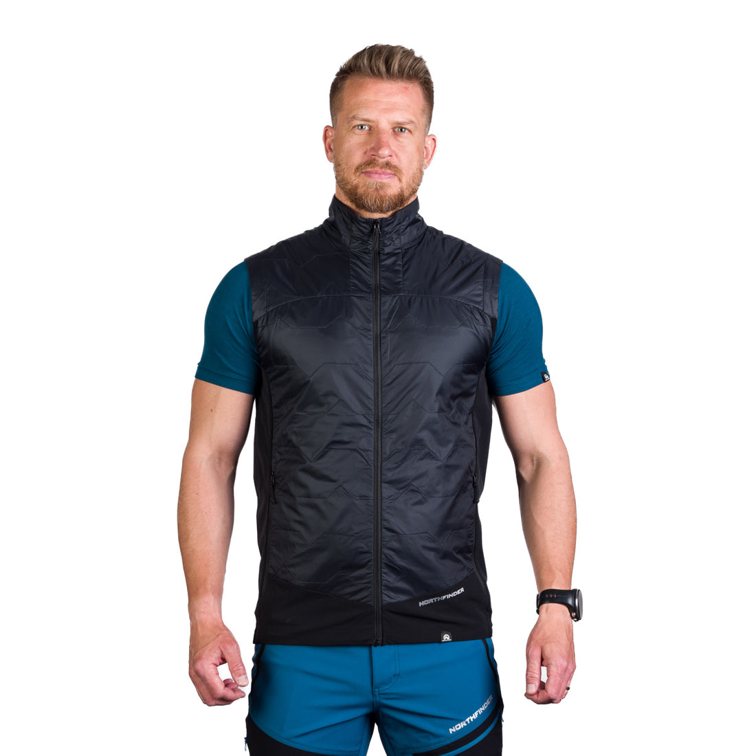 VE-3471OR men's light active insulated hybrid vest TRACY