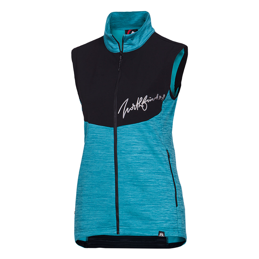 VE-4440OR women's trekking athletic fit melange fleece vest ETHEL