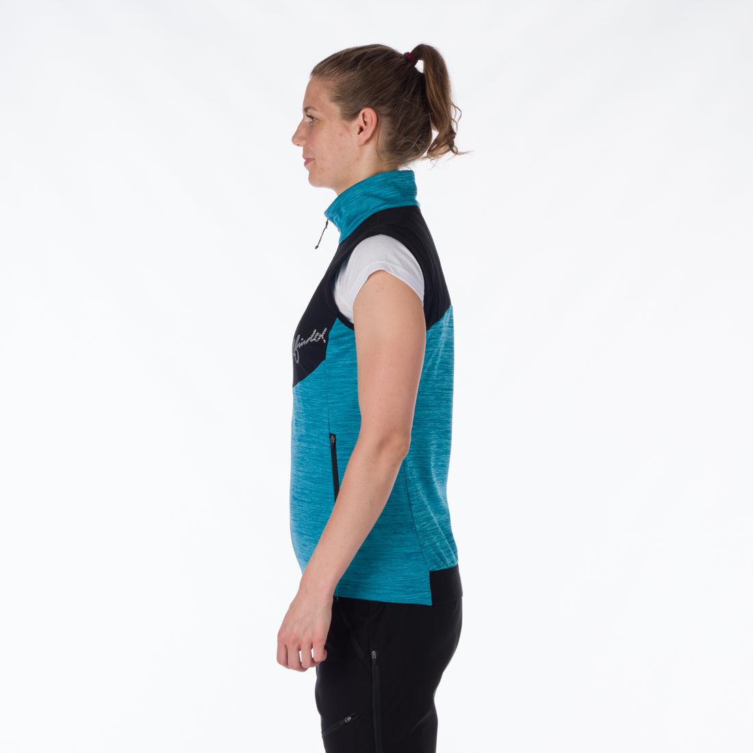 VE-4440OR women's trekking athletic fit melange fleece vest ETHEL