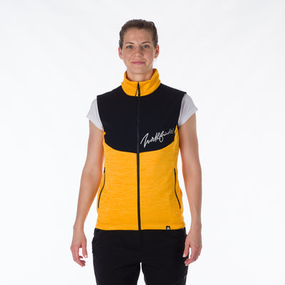 VE-4440OR women's trekking athletic fit melange fleece vest ETHEL