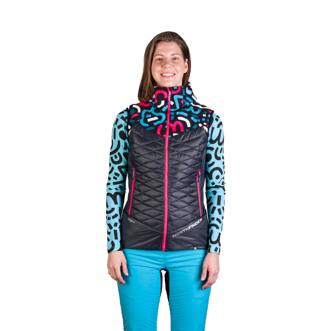VE-44451SKP women's ski-touring vest padded Primaloft® Gold JAVOROVA