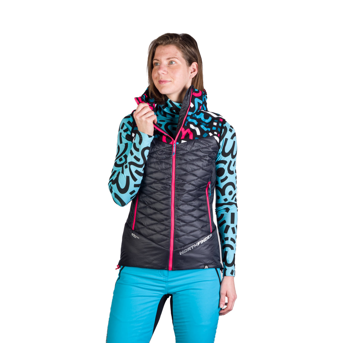 VE-44451SKP women's ski-touring vest padded Primaloft® Gold JAVOROVA