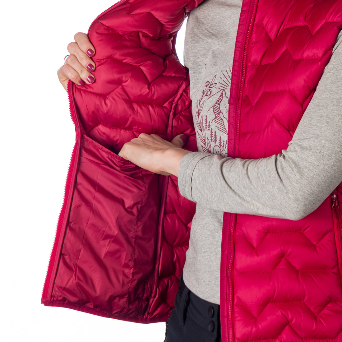 VE-4461OR women's outdoor like down vest insulated FERN