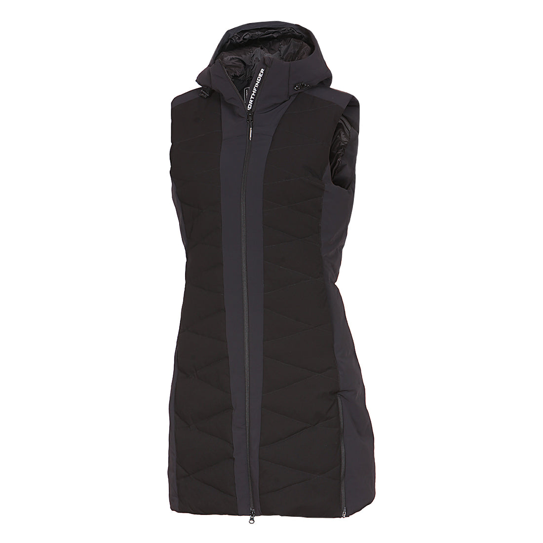 VE-4480SNW women's ski trendy quilted long vest STACY