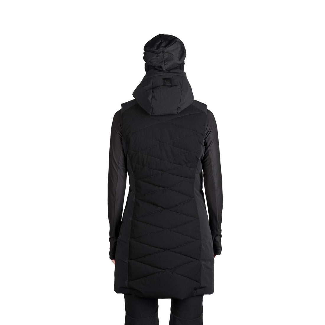 VE-4480SNW women's ski trendy quilted long vest STACY