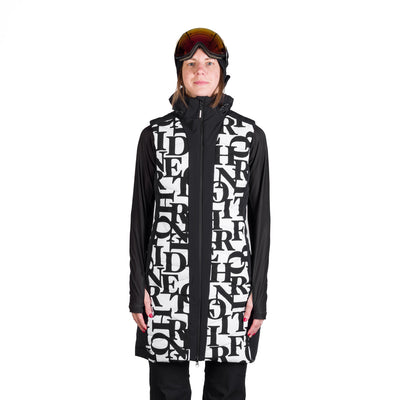 VE-4480SNW women's ski trendy quilted long vest STACY