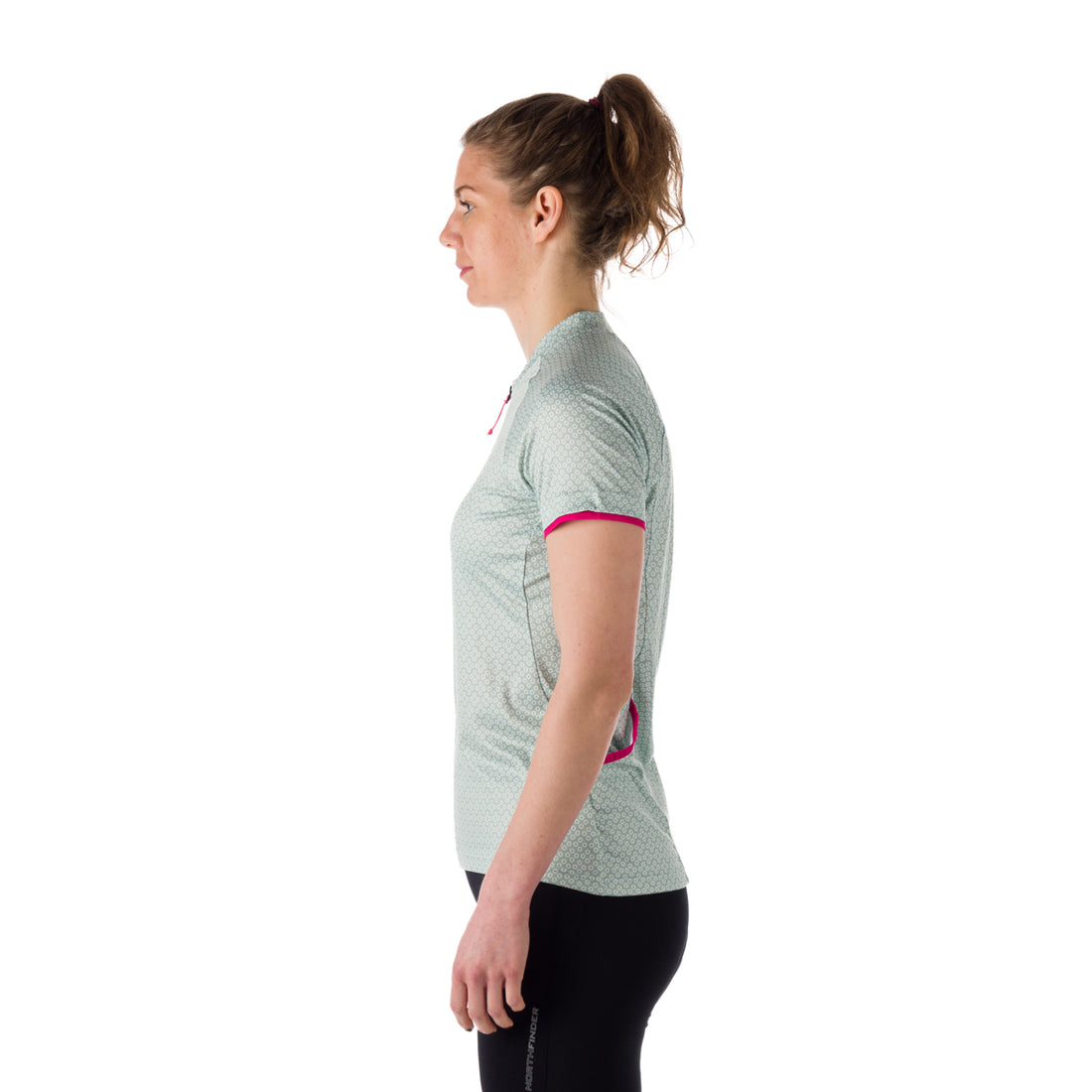 Women's e-bike t-shirt comfortable full zip with all print DIKA