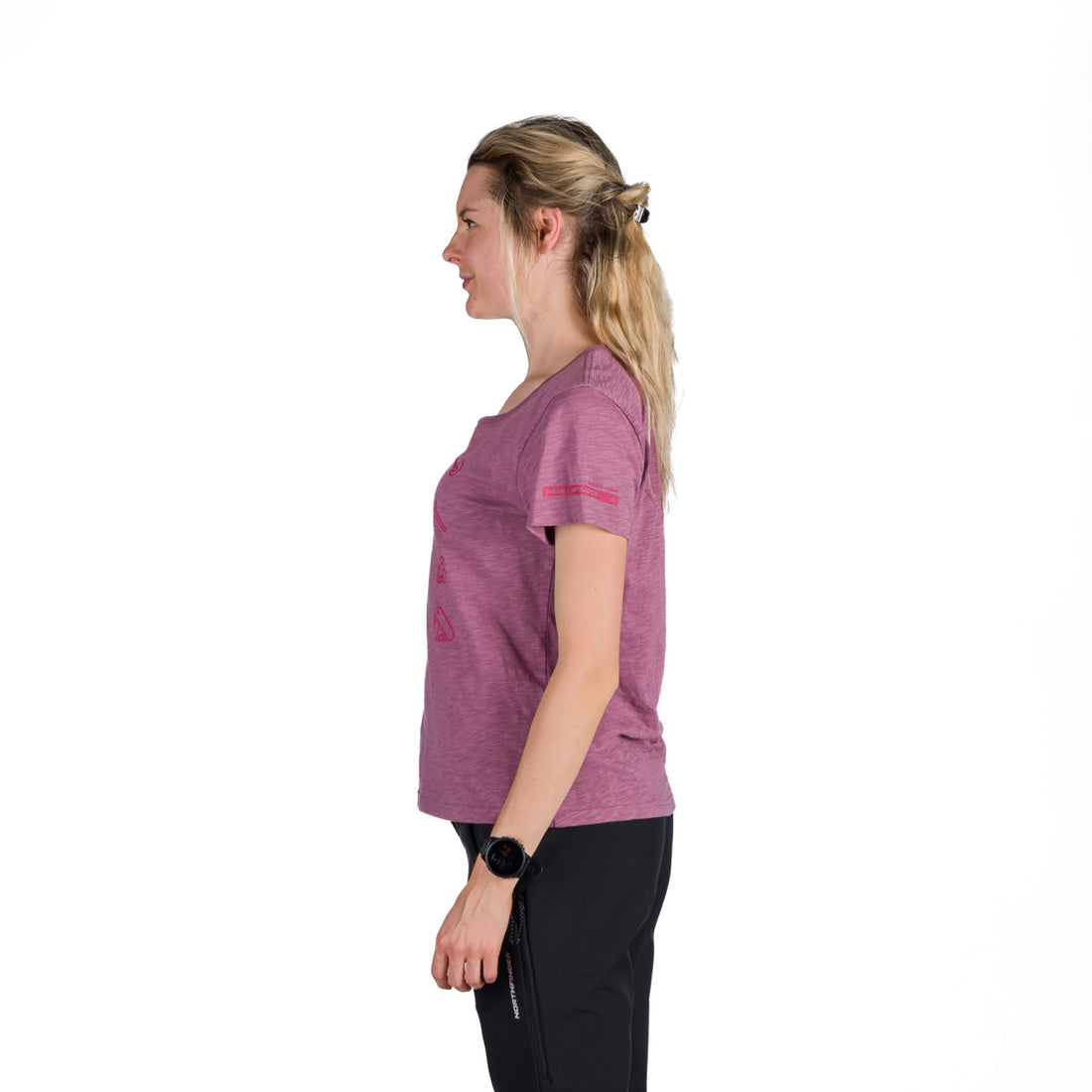  Women's outdoor T-shirt made of organic slub cotton CANDICE